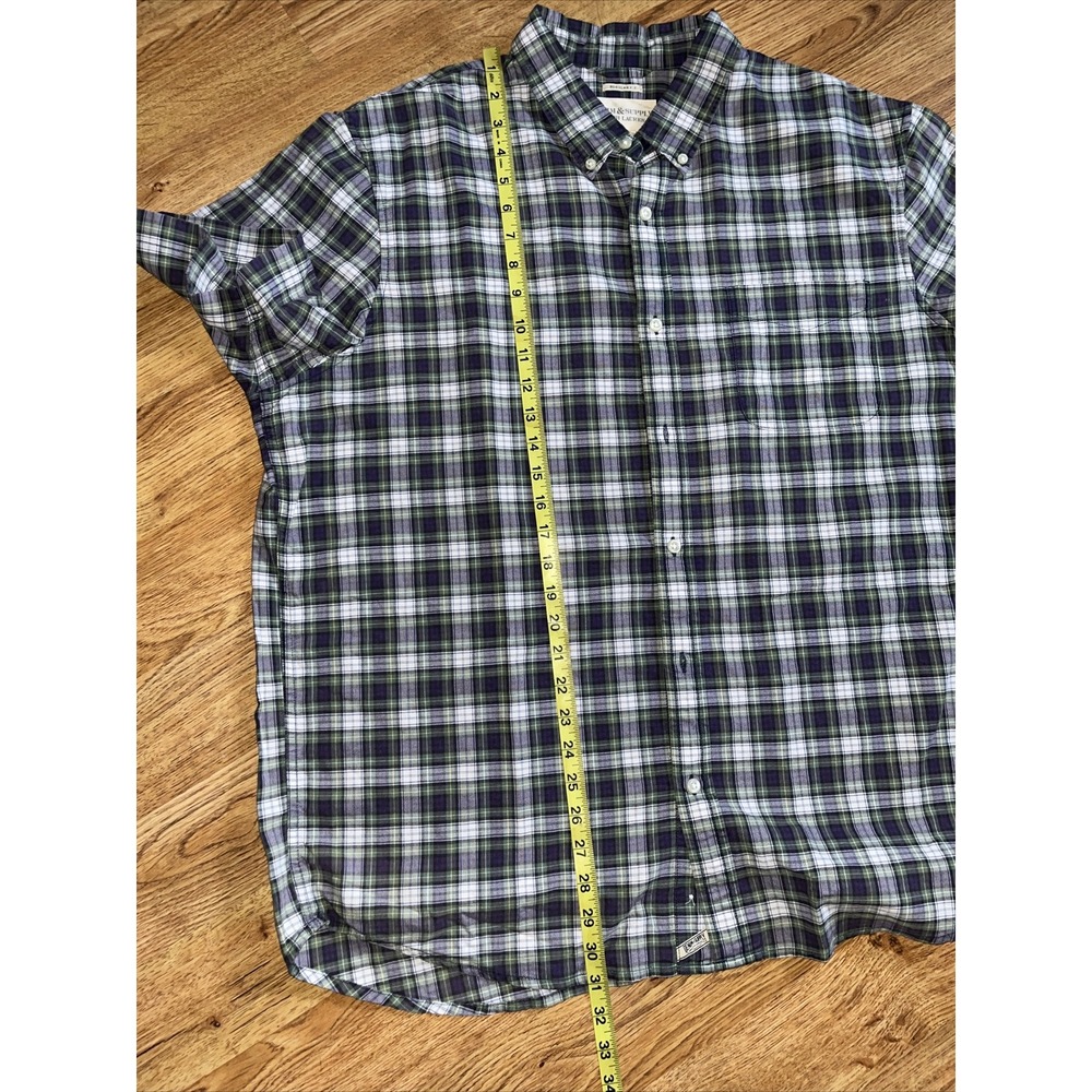 Ralph Lauren Denim Supply Shirt Mens 2XL Button Blue and Green XXL Short Sleeve - Picture 5 of 5